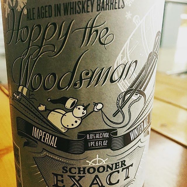 It&rsquo;s that time of year again! This was a seasonal label I designed for @schoonerexact . If you can get your hands on a bottle, DO IT. It&rsquo;s like drinking Winter. #beerlabel #pnwbeer #craftbeer  #labeldesign