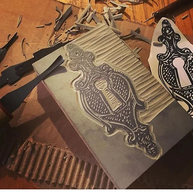 Linoleum cutting label art for @wetcoastbrewing . I'll be printing these on a bright white print making paper then scanning in the prints to give a balance of hand made and clean design. #ohbeautifulbeer #beerlabel #pnwbeer #beeradvocate #linoleumpri