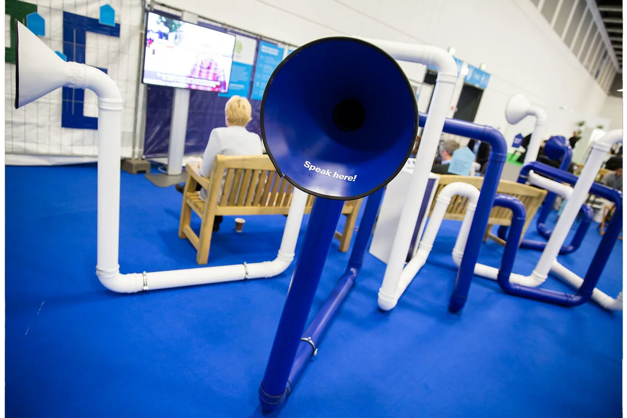 Pipes and cones used to demonstrate Connectivity for an Installation