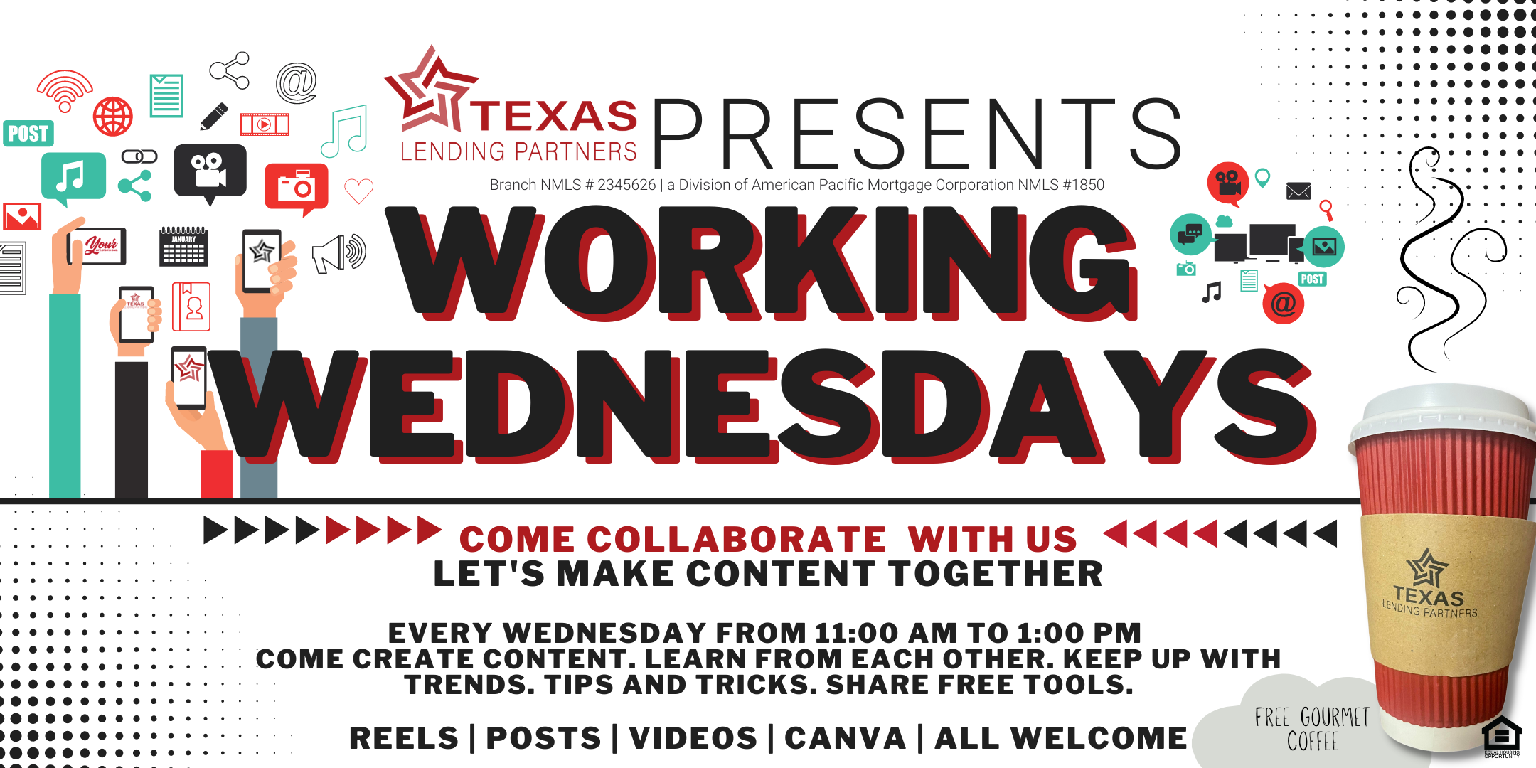 Working Wednesdays | Create Content Together — Texas Lending Partners ...