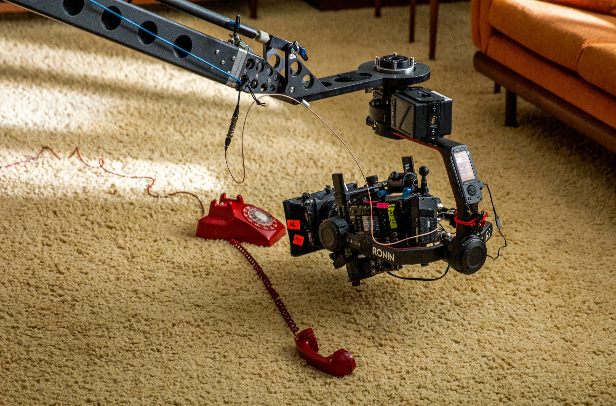  Matthews 10 foot Intel-A-Jib on Dolly Track skimming the floor 