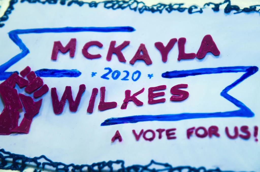 Kickoff cake with logo