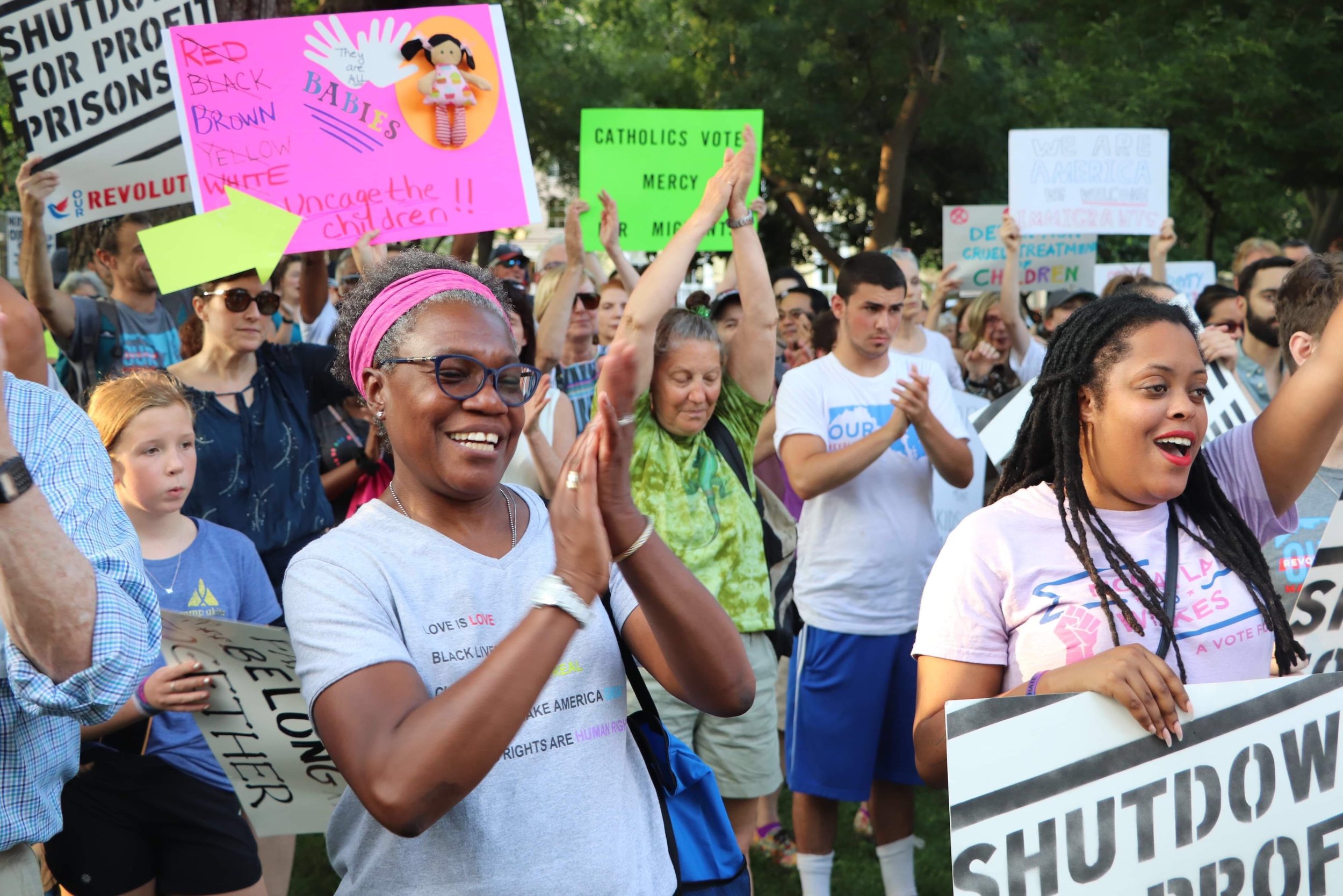 Mckayla at the Lights for Liberty rally in DC