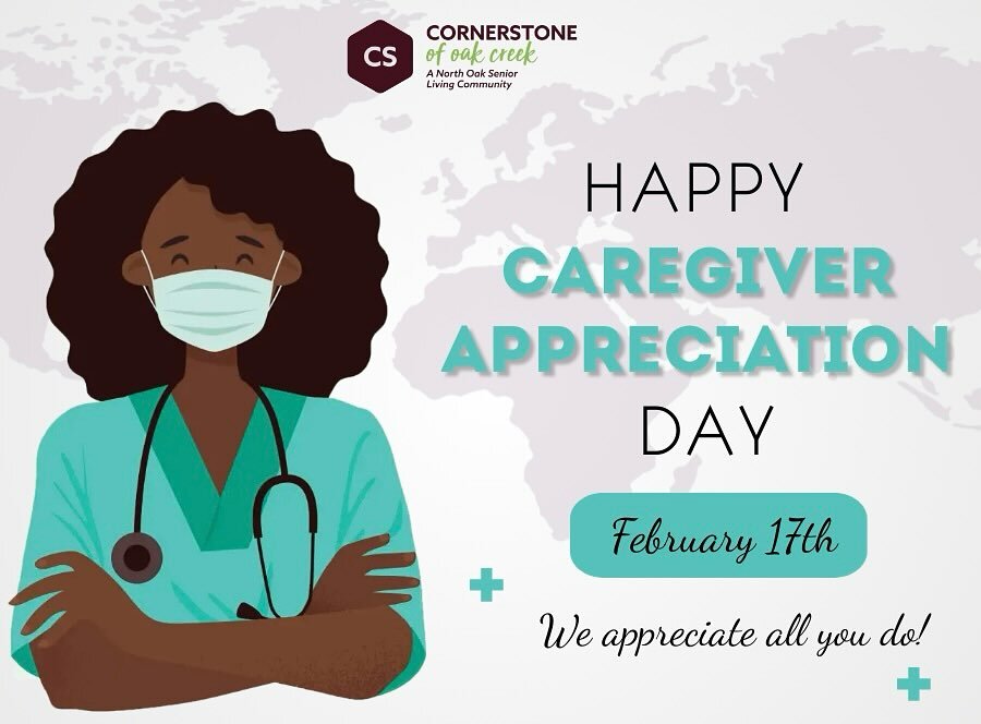 Happy #CaregiverAppreciationDay to all of our caregivers who work to make sure all of the residents at Cornerstone of Oak Creek are well taken care of! We appreciate you today (and every day!) 🌟
.
.
.
#assistedliving #seniorliving