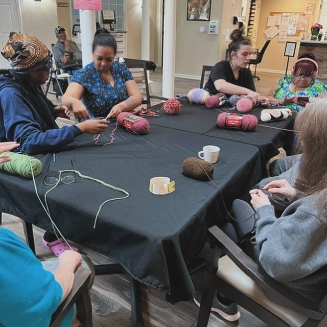 Residents enjoyed learning to knit their own pillow cases today! 🧶
.
.
.
#assistedliving #seniorliving #knithappens