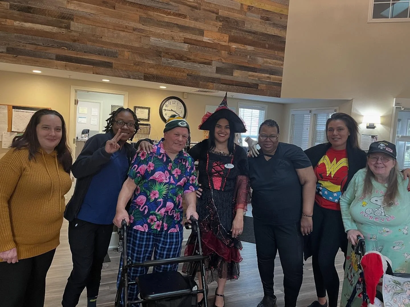 Our resident&rsquo;s and team had a frightfully fun time at the Halloween party! 🎃👻 Laughter, costumes, and sweet treats made it a celebration to remember! 
.
.
.
#AssistedLiving #SeniorLiving