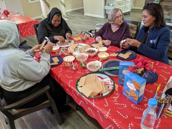 Our residents had a wonderful time decorating gingerbread houses&mdash;full of creativity, laughter, and holiday cheer. Nothing brings the season to life like sharing traditions together ❤️🎄
.
.
.
#AssistedLiving #SeniorLiving
