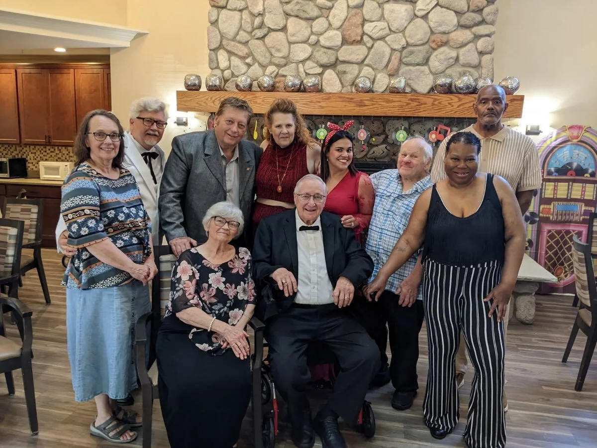 We turned back the clock for a far-out 70s Prom! From groovy outfits and disco beats to plenty of dancing and laughter, our residents made it a night to remember. 💃🕺 🪩 
.
.
.
#AssistedLiving #SeniorLiving