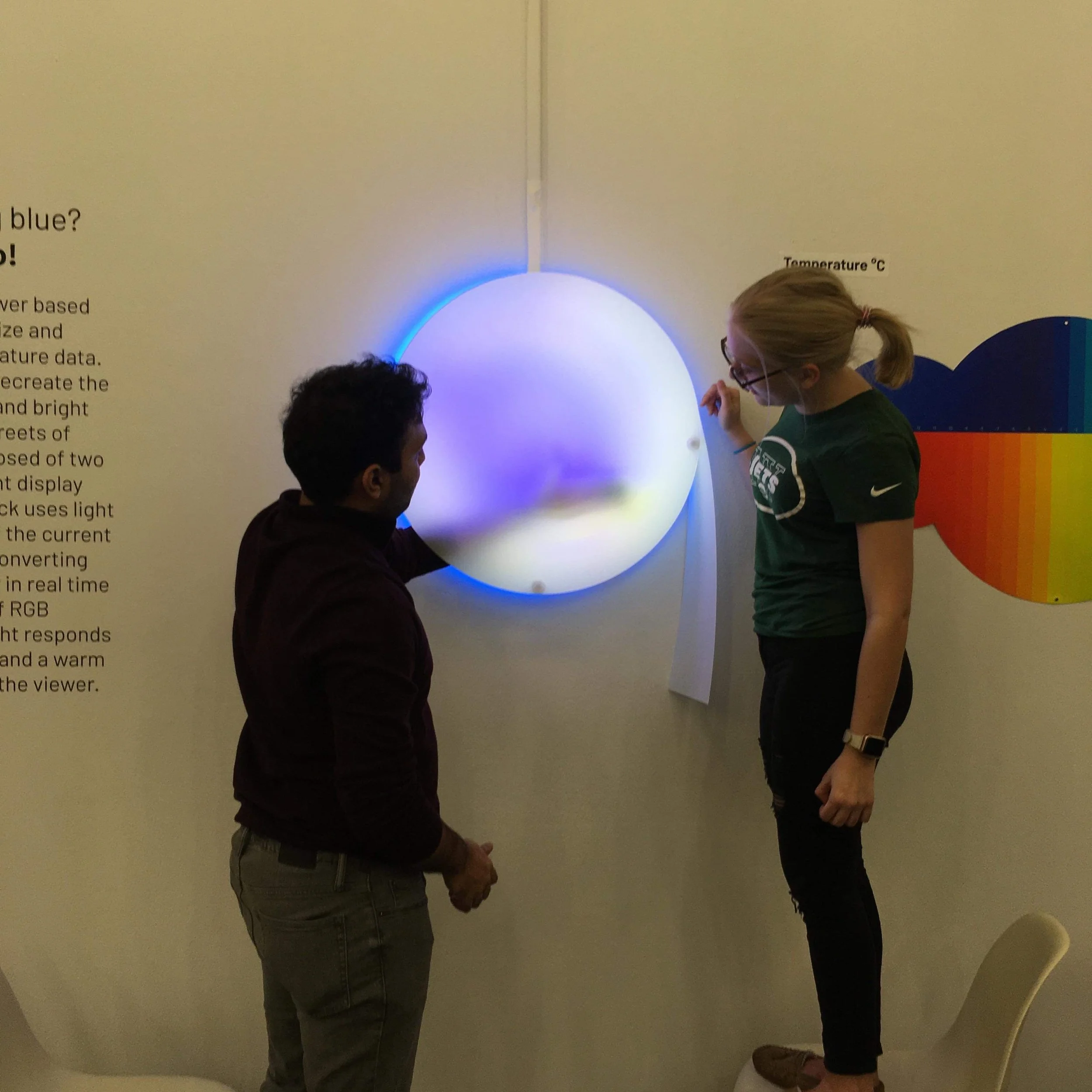  Akshay (left) and Jeanette (right) placing paper onto side of structure 