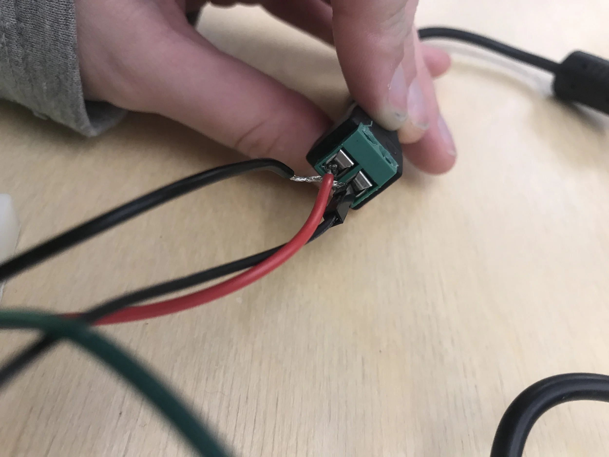  Prototype of LED wire connections 