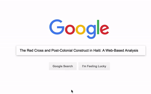 The Red Cross and Post Colonial Construct in Haiti: A Web-Based Analysis
