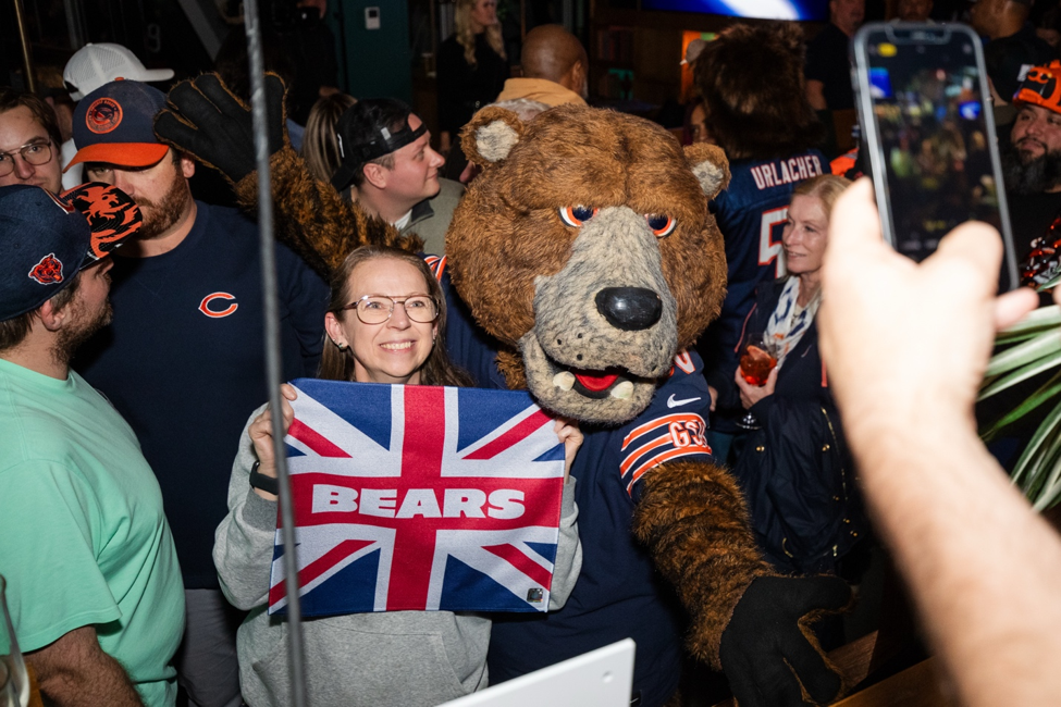 CHICAGO BEARS PLAYER JOSH BLACKWELL AND LEGEND CHARLES ‘PEANUT’ TILLMAN ALONG WITH LIVERPOOL FC LEGEND HEADLINE FAN EVENT AT ROYAL ALBERT DOCK