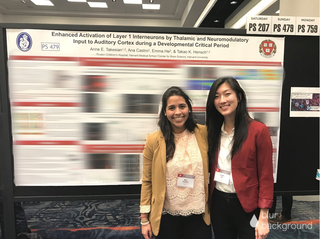 Emma and Ana presented the first Takesian Lab poster at ARO 2019!