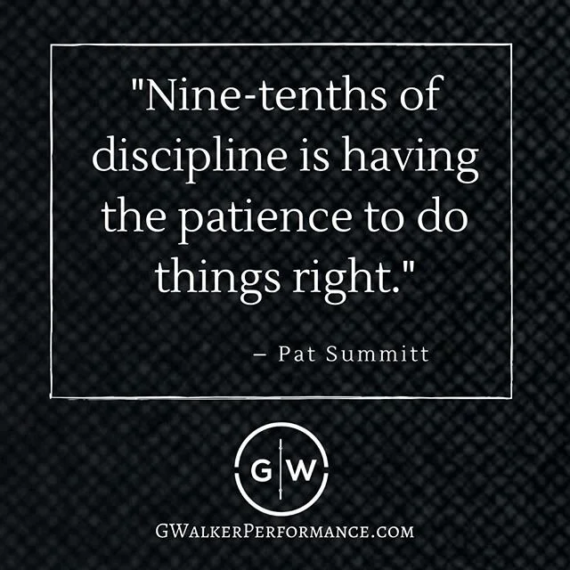 Don&rsquo;t &ldquo;Just Do It.&rdquo;
Have the discipline to do it BETTER.
&bull;
&bull;
No more settling. For anything. 
Let&rsquo;s do it right this time. &bull;
&bull;
#gwalkerperformance #trainsmarter #AVL #avlfit #vote2020