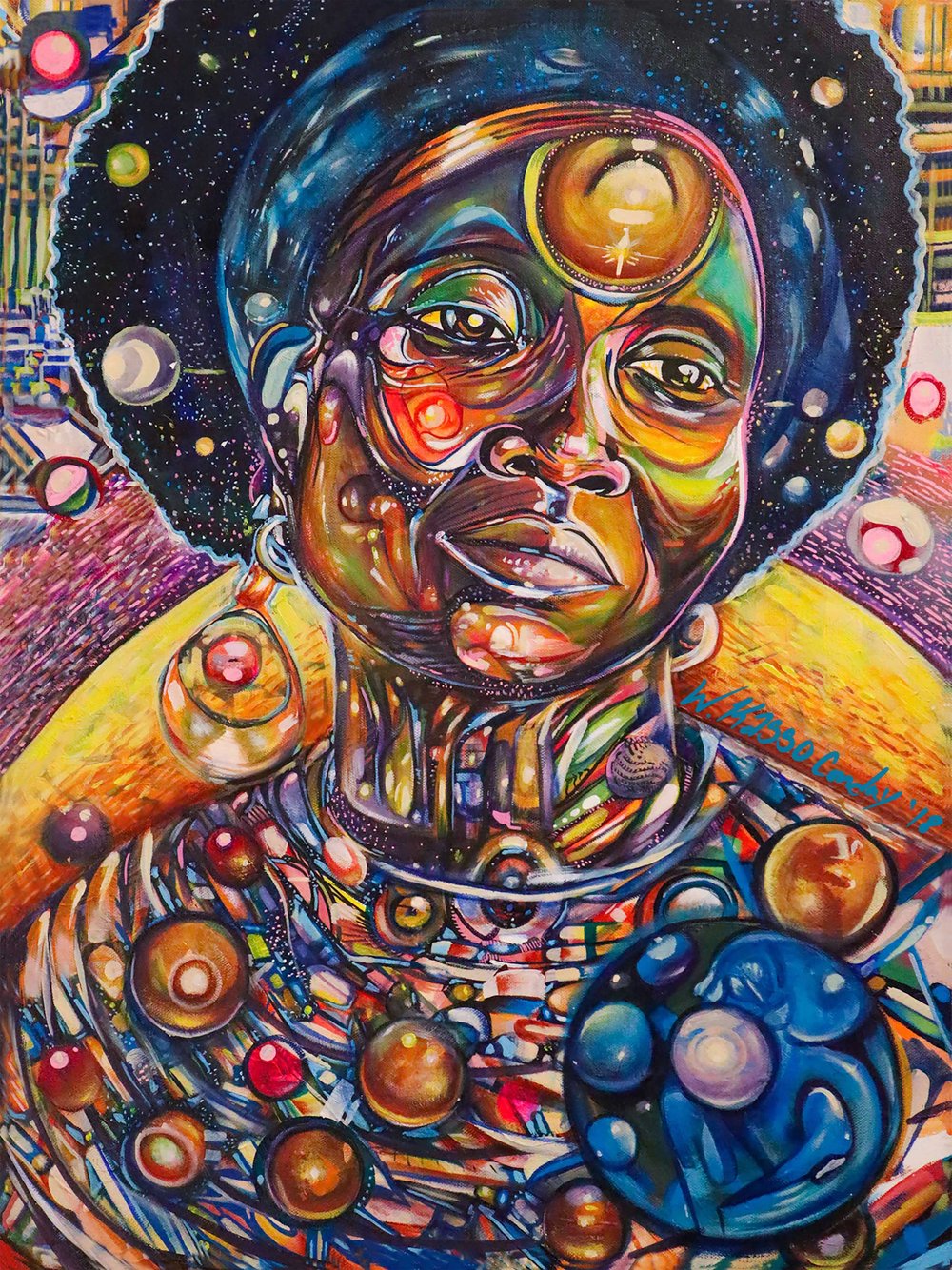 Will Kasso Condry, Queen Mother, 2018, Acrylic on canvas, 24x18.jpg
