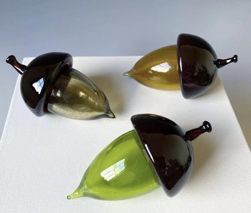 Hand-Blown Glass Acorn by Jen Violette