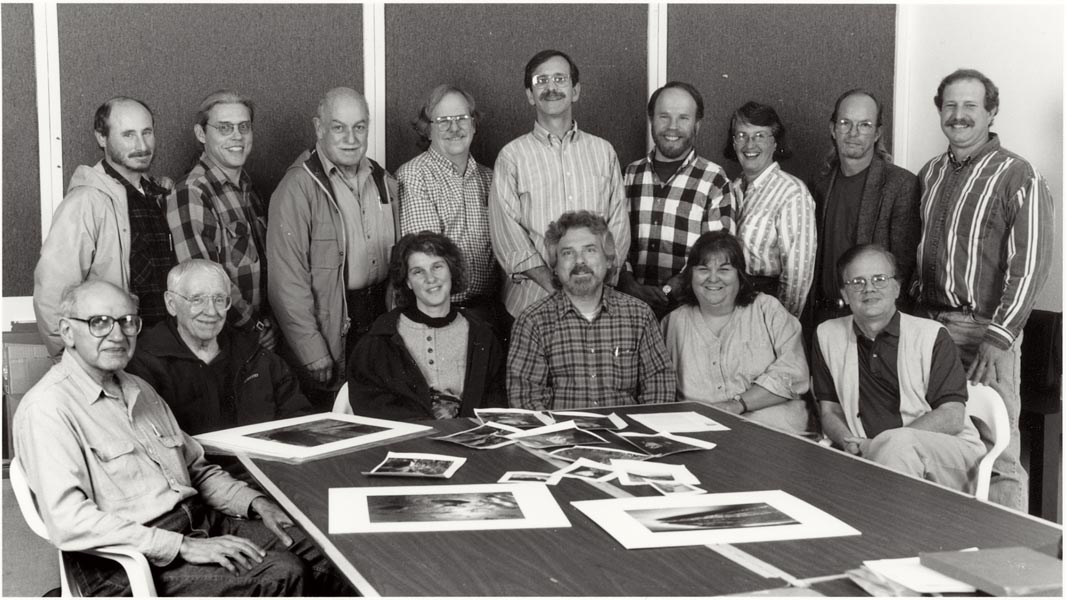 In our Broadway Gallery, 1995 - 2000 Sitting L-R: Herman Krieger, Charles Davenport, Mary Lou Cummings, Guy Weese,Denise Mattson, Gene Tonry Standing L-R: Gary Tepfer, Justin Williams, Dave Ball, Walt O’Brien, John Coggins, Peter Soule, Mary James, Charlie McCormick