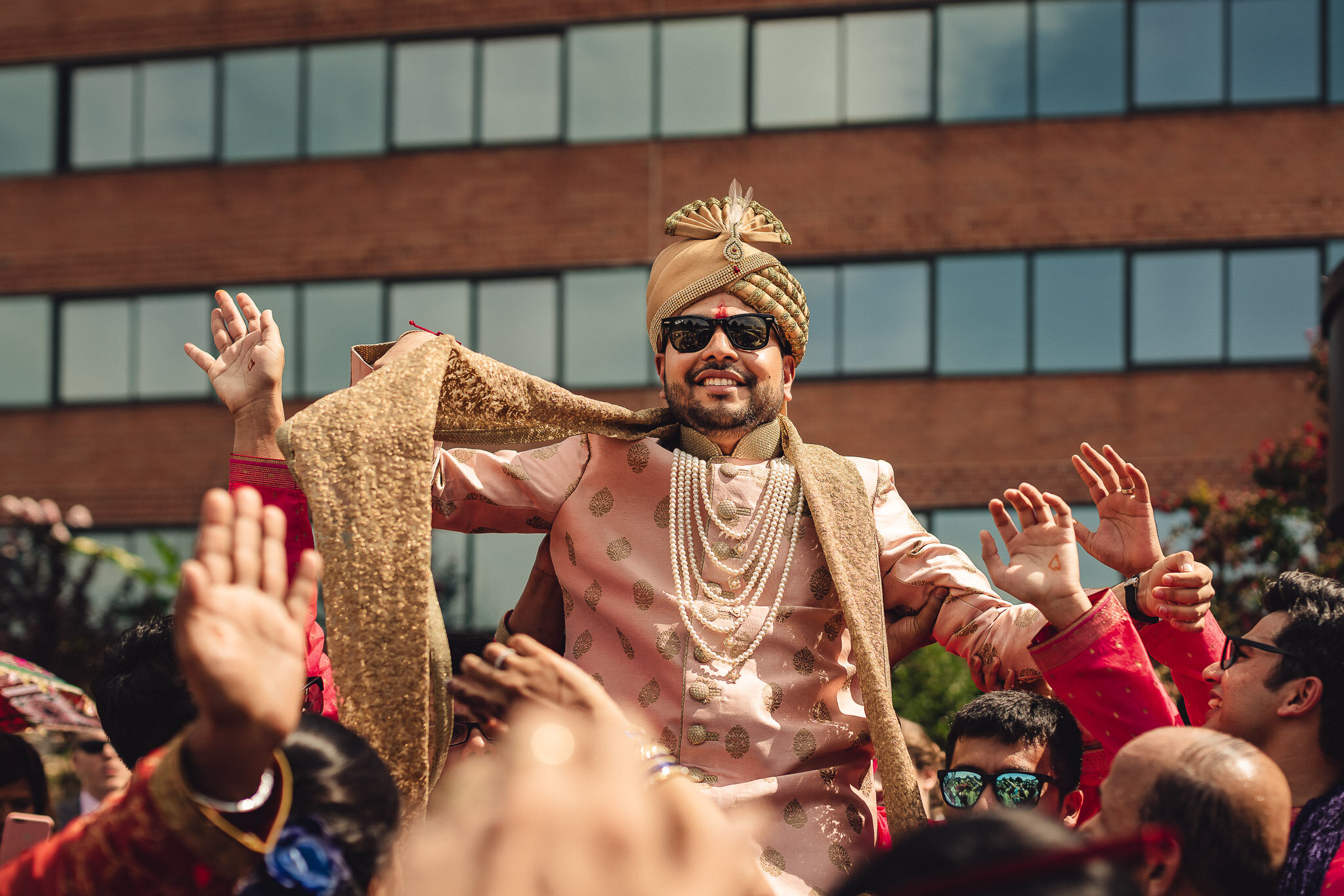 Indian Wedding Baraat Entry Photography at Huntington New York - Best Indian Wedding Photographers