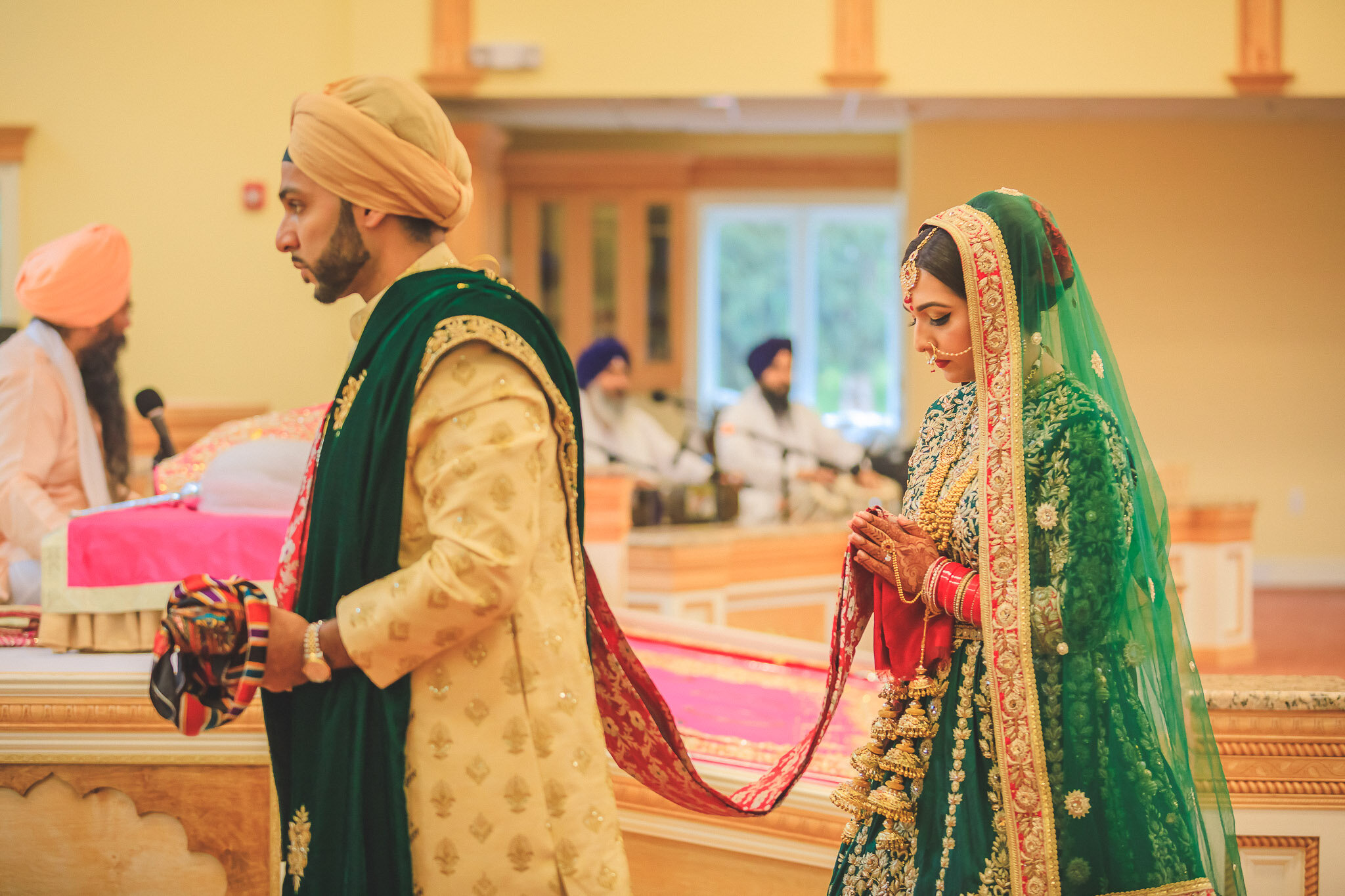 Hindu Marriage Photography NJ - Glen Rock Gurdwara - Akanksha &amp; prandeep