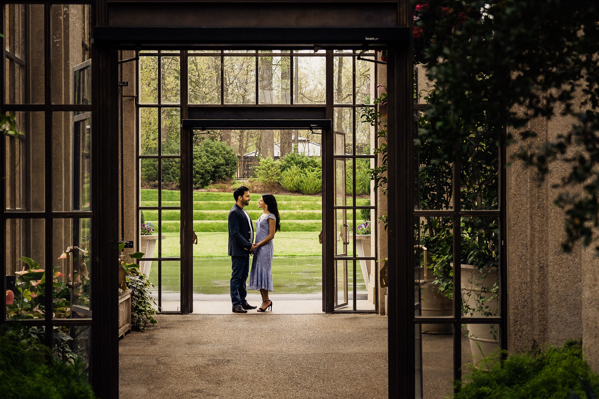 Engagement Photographers Kennett Square, PA - Brinda &amp; Anish Couple Photo Shoot at Longwood Gardens