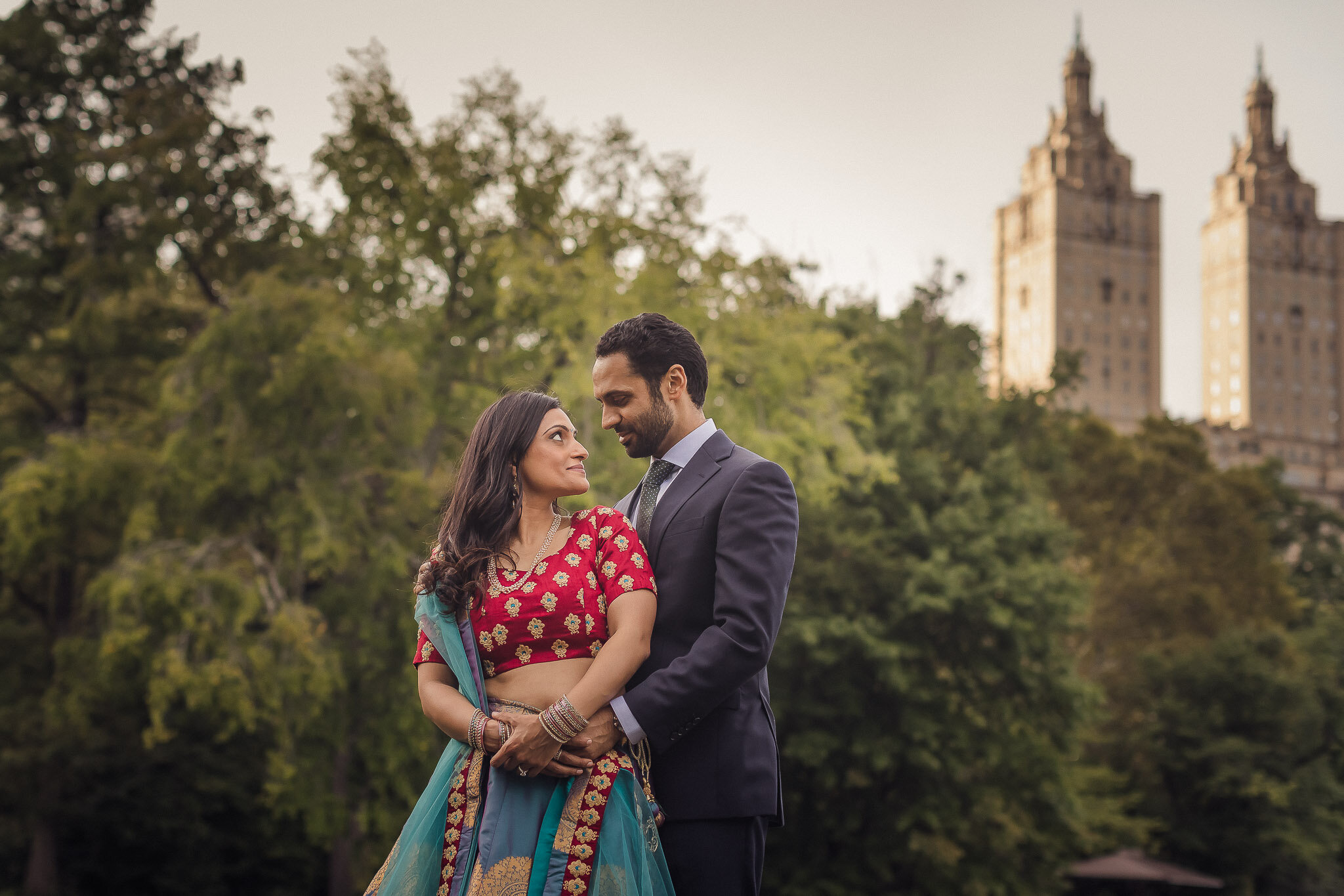 NYC Lincoln Center Engagement Session Photographed by Top Indian Wedding Photographer Manish and Sung Photography