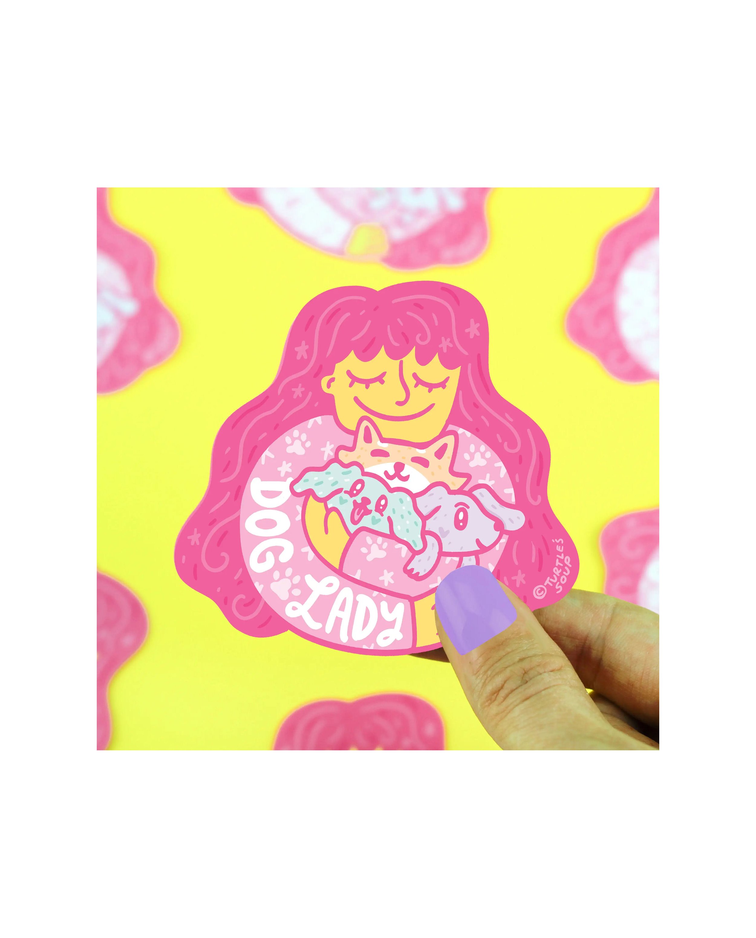 Dog Lady Sticker — Lost Objects, Found Treasures