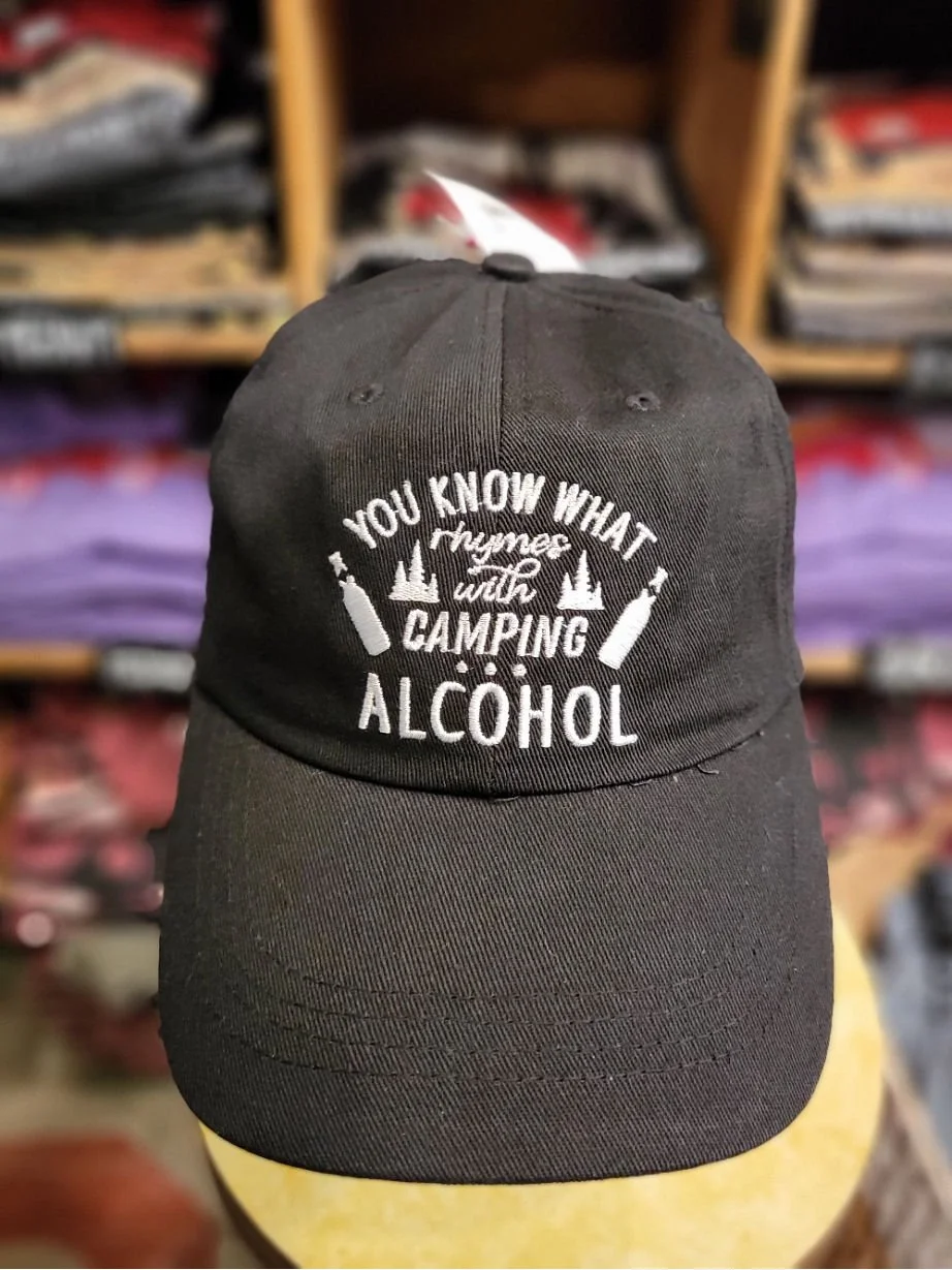 What Rhymes With Camping, Alcohol Hat 