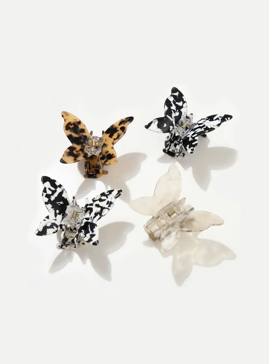 Ava Butterfly Neutral Hair Claw Clip — Lost Objects, Found Treasures