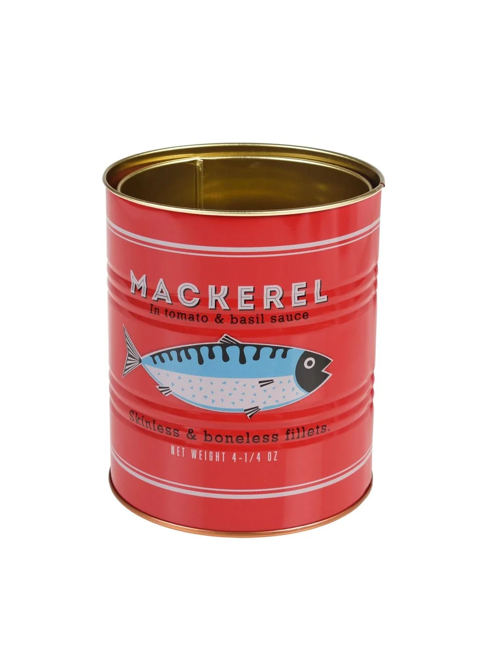 Mackerel Fish Large Storage Tin — Lost Objects, Found Treasures