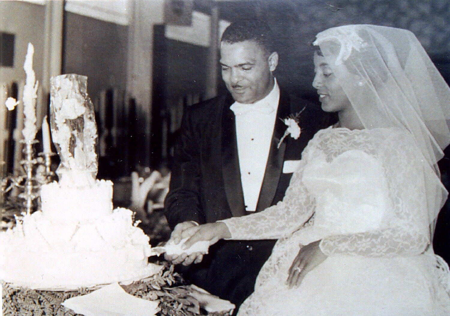  Mrs. Sarah Keys Evans on her wedding day in 1958.  Photo courtesy of Mrs. Sarah Keys Evans  