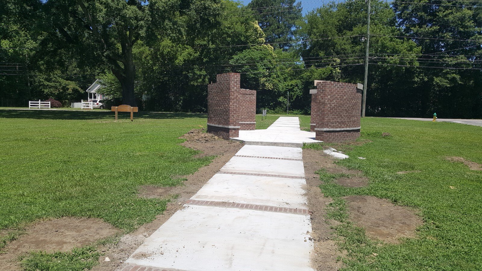  The City of Roanoke Rapids invests in sidewalks that meet the plaza.  Photo courtesy of Dr. Ervin Griffin  