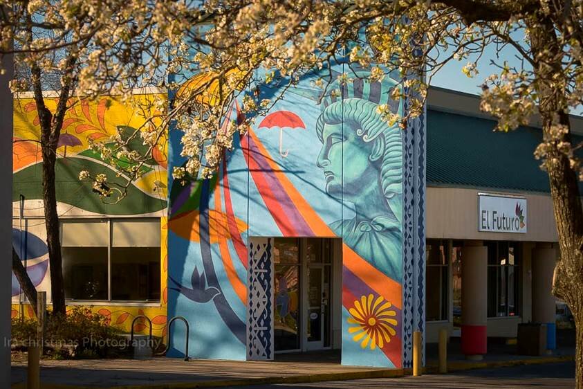  A favorite detail for many community members is this depiction of Lady Liberty, a symbolic representation of hope for the future.  Photo courtesy of Ira Christmas Photography  