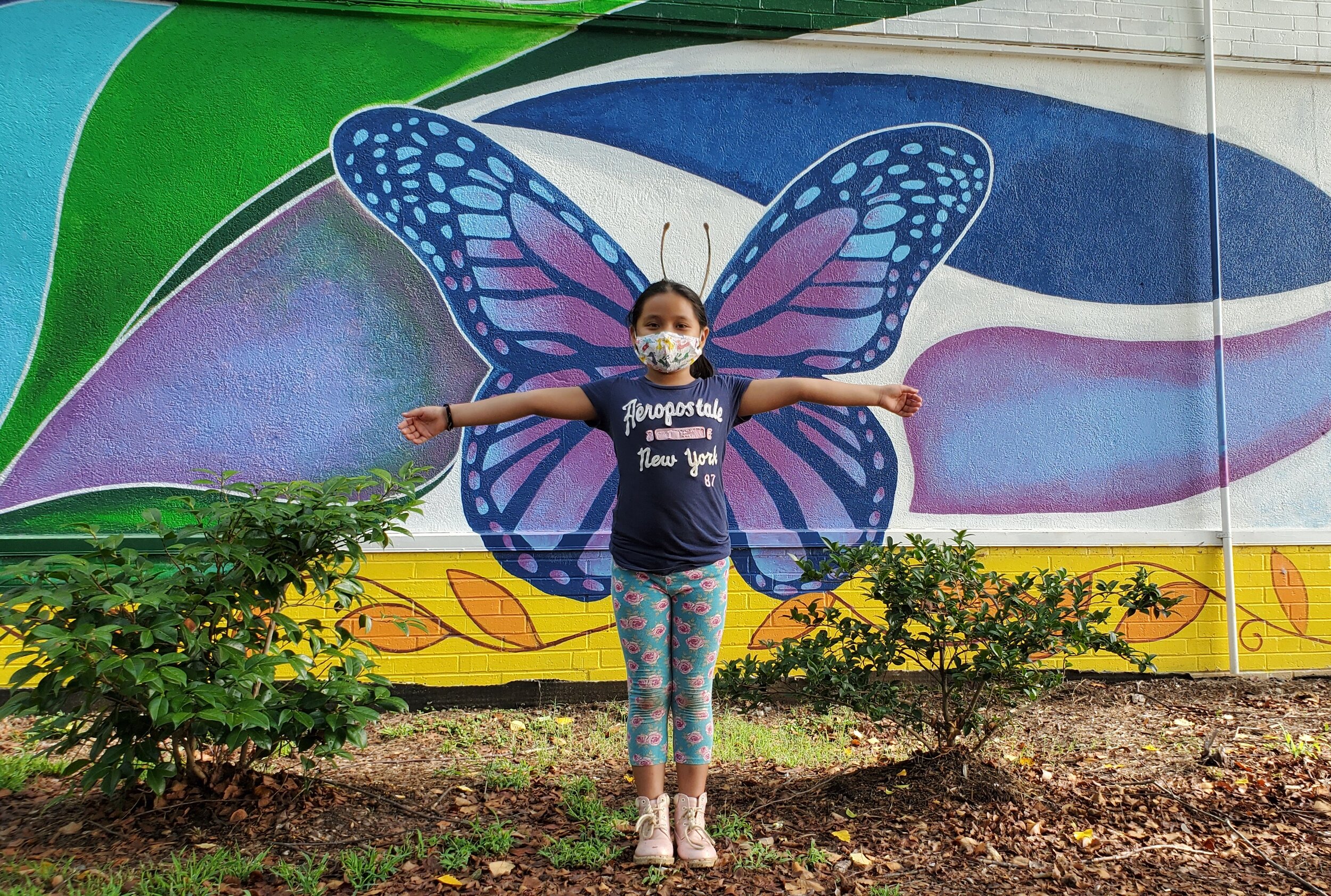  The completed mural sprouts its wings for the whole community to enjoy.  Photo courtesy of El Futuro  