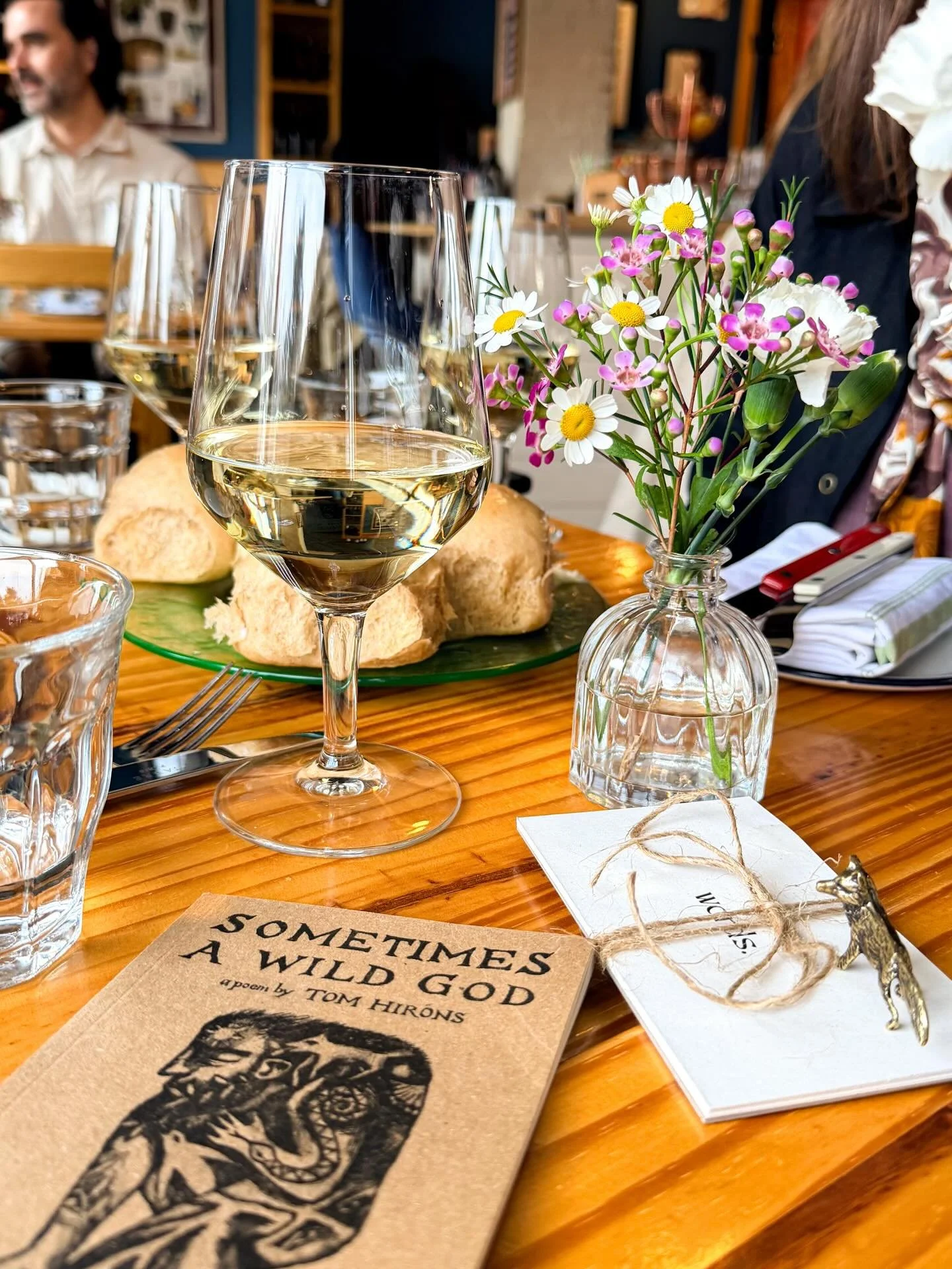 Sunday night, something happened.

24 people gathered around tables @cafe_mamo_ for the first chapter of 𝒘𝒐𝒓𝒅𝒔. 

We broke bread. We read Tom Hirons&rsquo; &ldquo;Sometimes a Wild God&rdquo;. And then we did the vulnerable work of looking each o