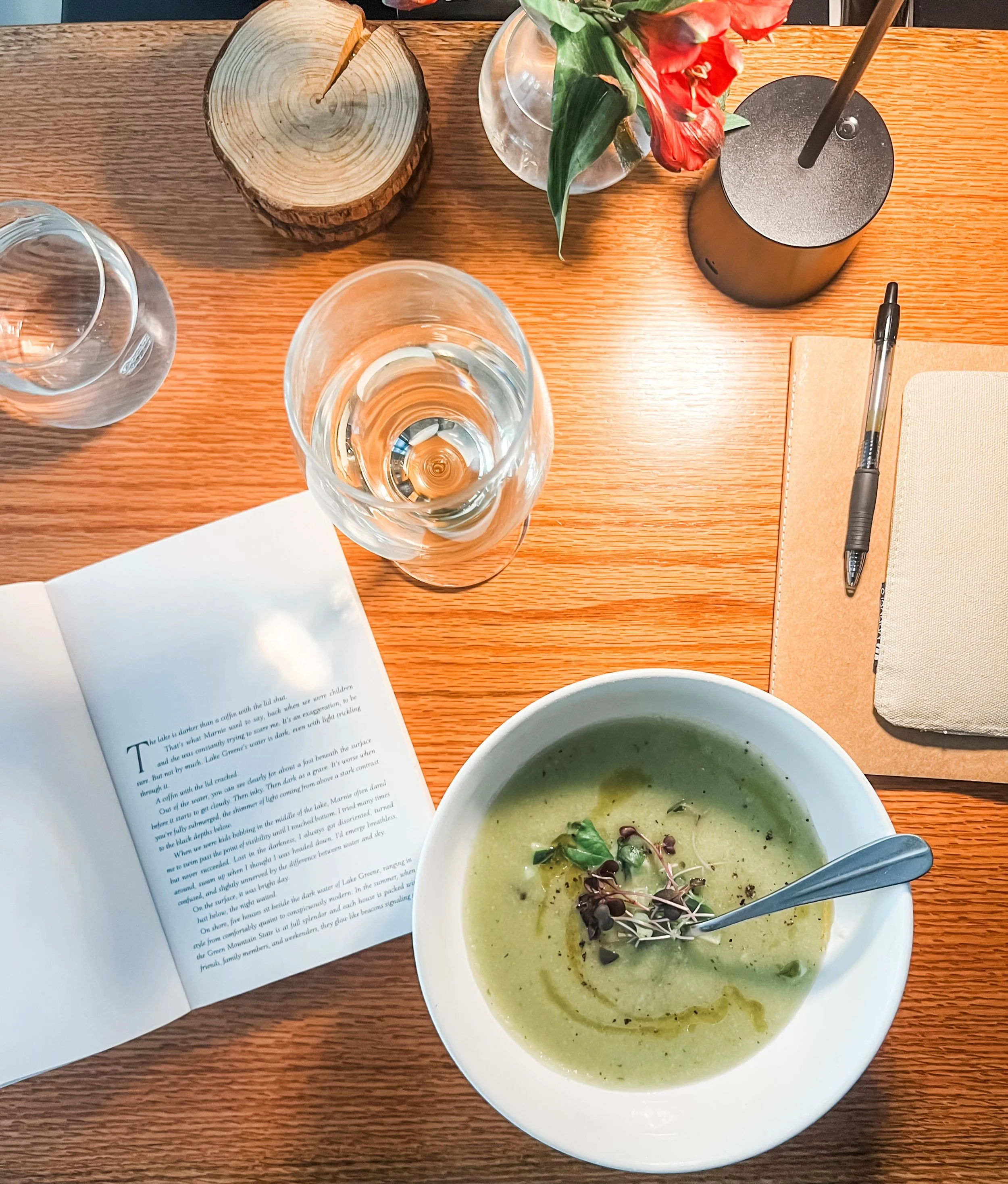 Tonight,four courses at @oaktableandbar 
Tomorrow, Earth skills living begins @maineprimitive