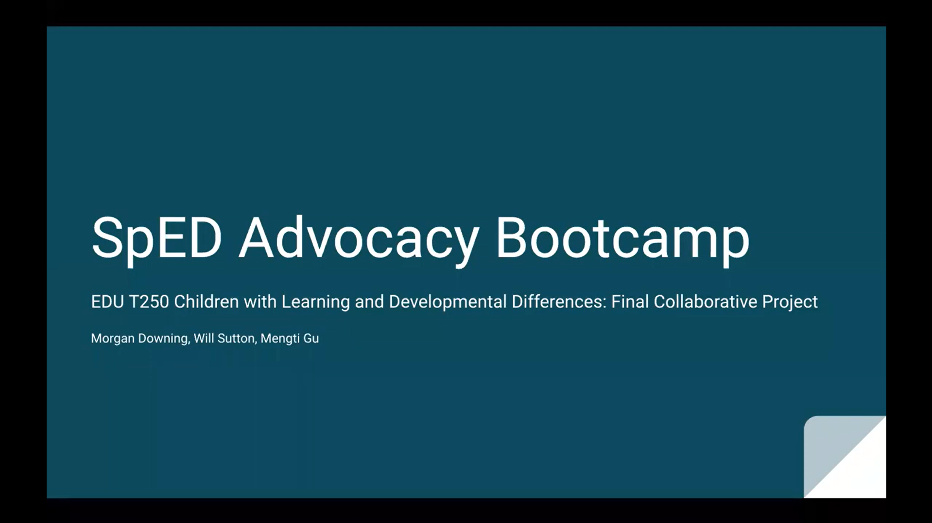 SpED Advocacy Bootcamp