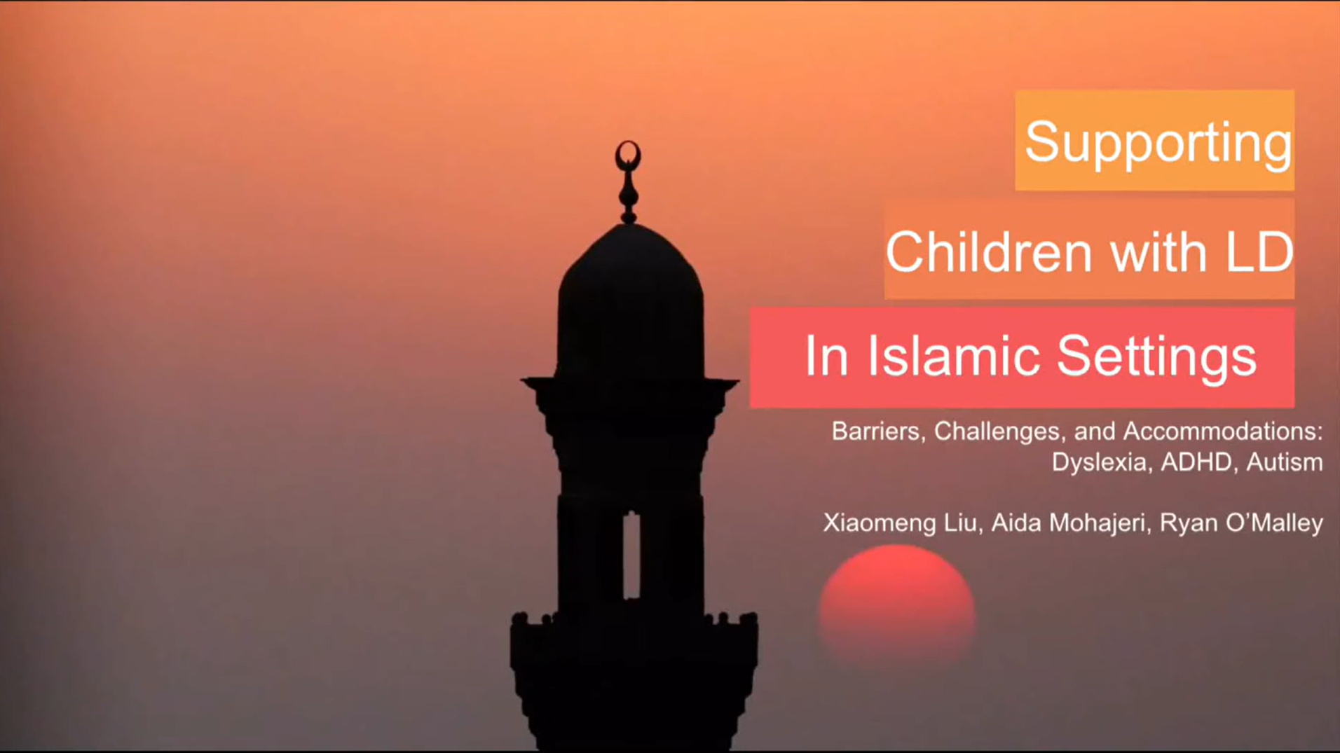 Supporting Children with LD in Islamic Settings