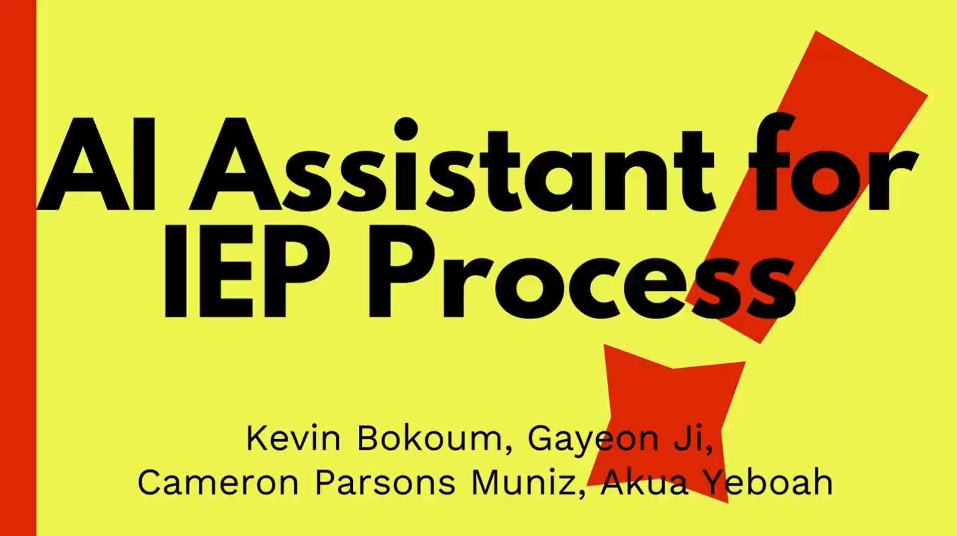 AI Assistant for IEP Process