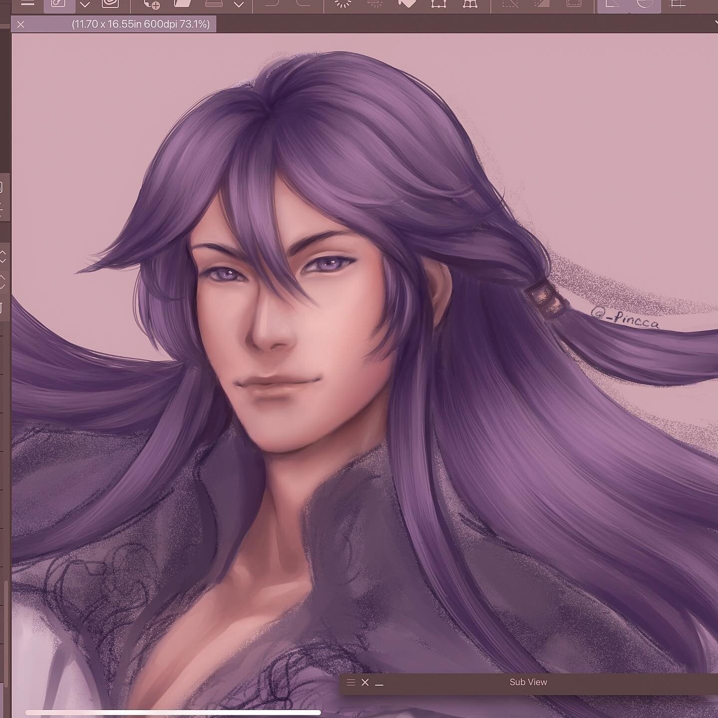 Current wip - it&rsquo;s been ages since I painted Gaku.👀✨

Painting at a snail&rsquo;s pace because a certain character has been taking all my attention.🤓❤️&zwj;🔥

☀︎
#wip #workinprogress #kamuigakupo #gakupokamui #vocaloid