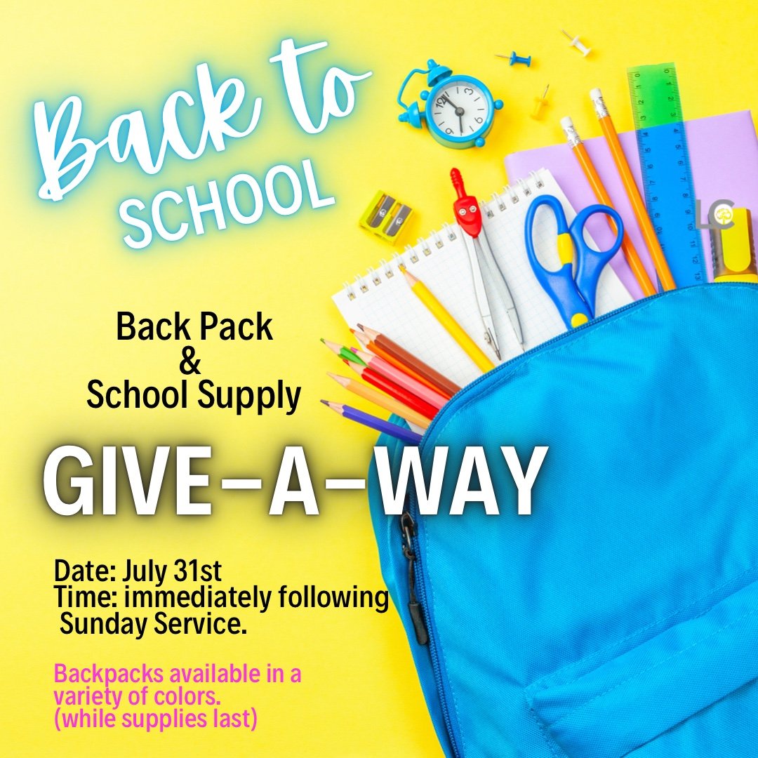 Back To School-Back Pack Giveaway