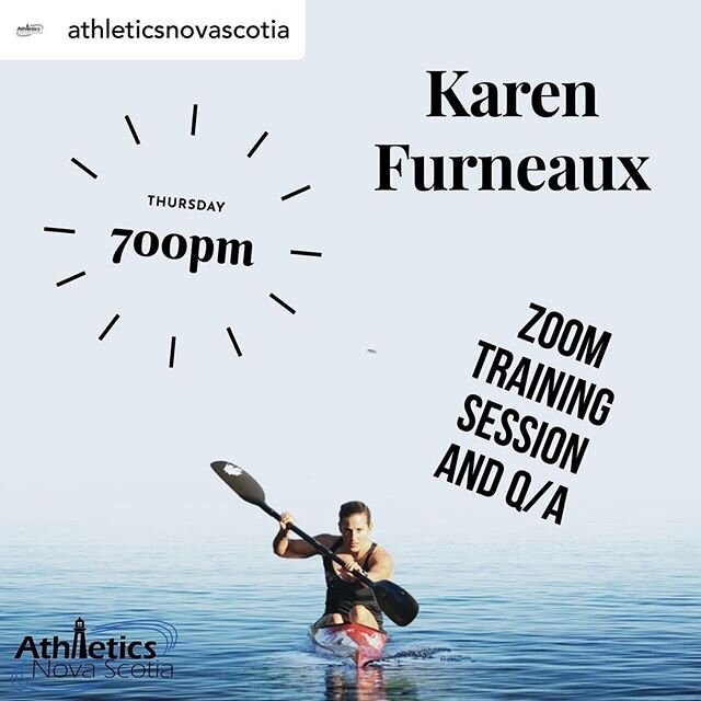 Looking forward to host a core workout 🏋️&zwj;♀️ and chat with youth track athletes 🏃&zwj;♀️ from coast to coast 🌊 🇨🇦 this evening! 7pm ADT. 
@athleticsnovascotia @athleticscanada 
#coreandmore #promiseoftheday