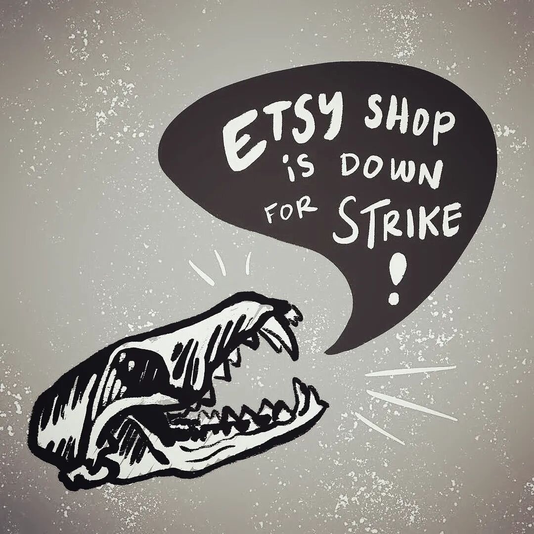 Quick announcement:
Our shop is joining the Etsy Strike, and will be closed until April 18th.
.
There are so many terrible changes they've made in the past few years - auto-enrolling shops in their off-site ad program, then charging huge fees for sal