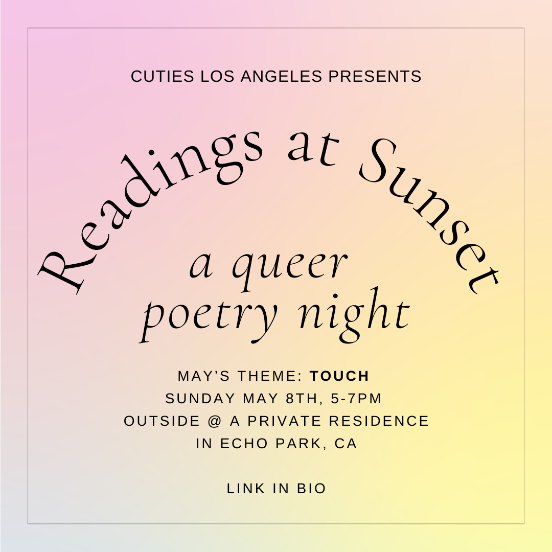 3 Touch Poems (ft. in Readings at Sunset) (Copy)