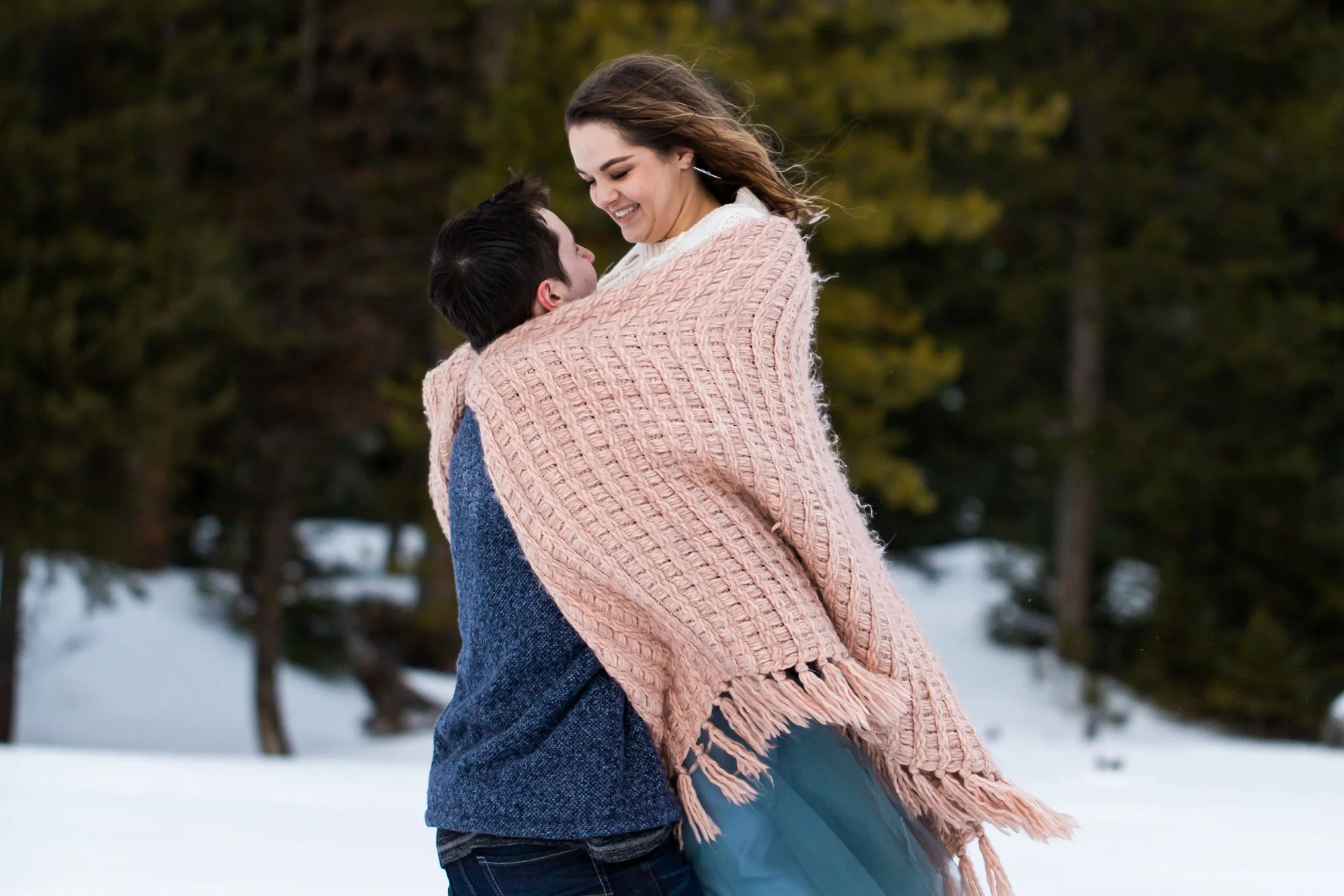 CHELSEA AND TRENT | HYALITE CANYON WINTER ENGAGEMENT ADVENTURE