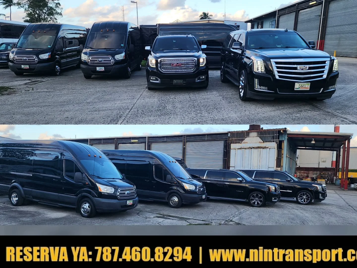 #NINTRANSPORT
FELIZ A&Ntilde;O NUEVO 2025
Tu mejor alternativa de transportaci&oacute;n en P.R.
Nuestro equipo de trabajo, el m&aacute;s profesional y dedicado. Estamos listos para complacerte y a los tuyos siempre.
Llama para reservar 787 460 8294
#