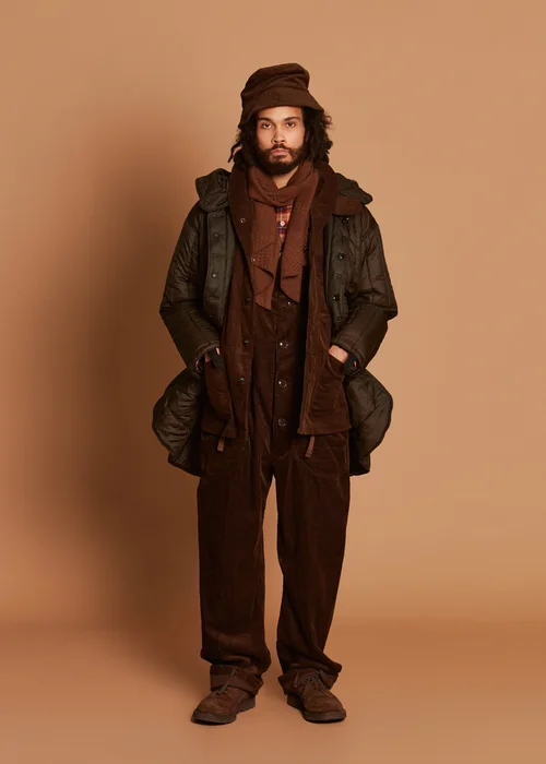 engineered 費やさ garments waders tweed brown S