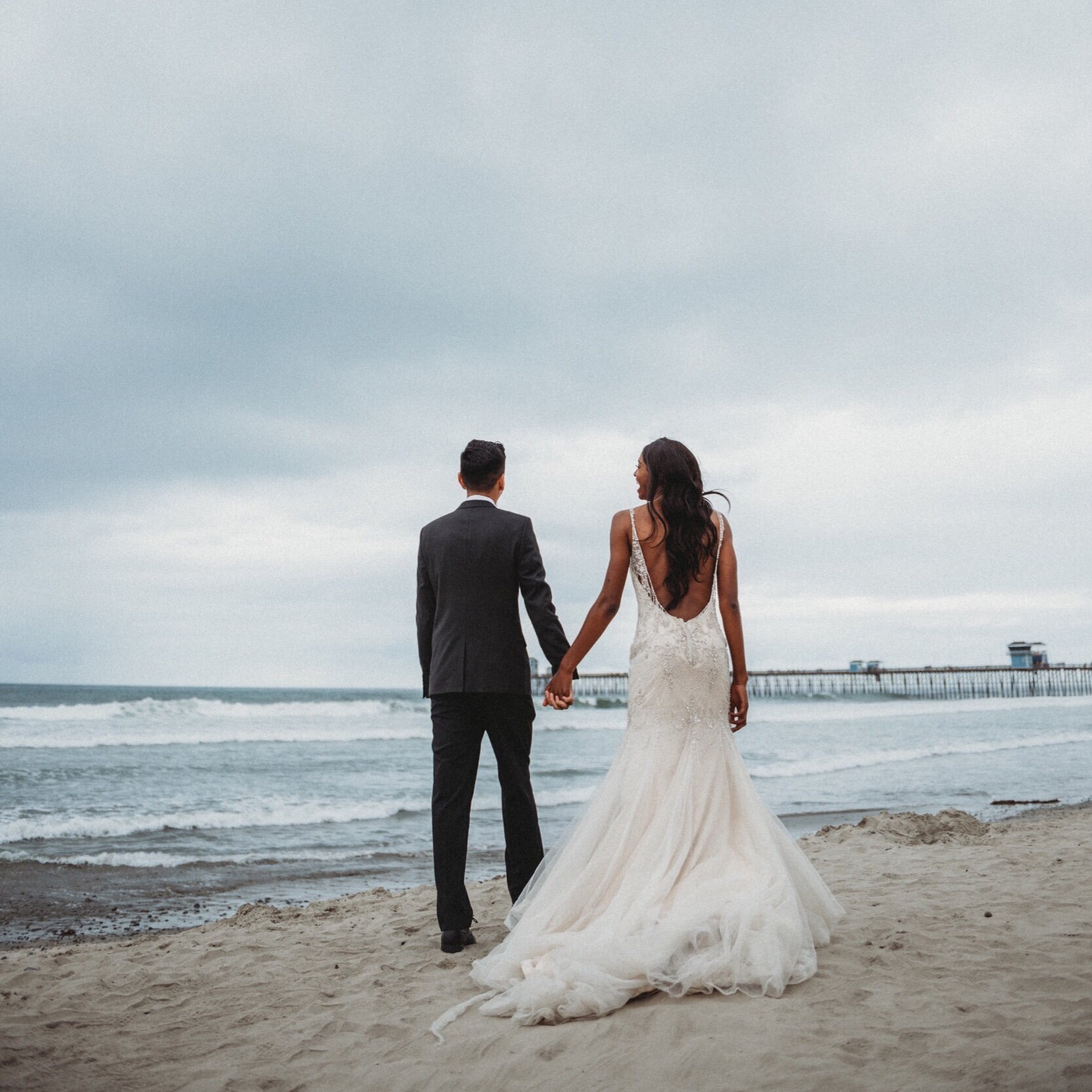 Jalyn and Javier’s Oceanside Beach Edgy Elopement