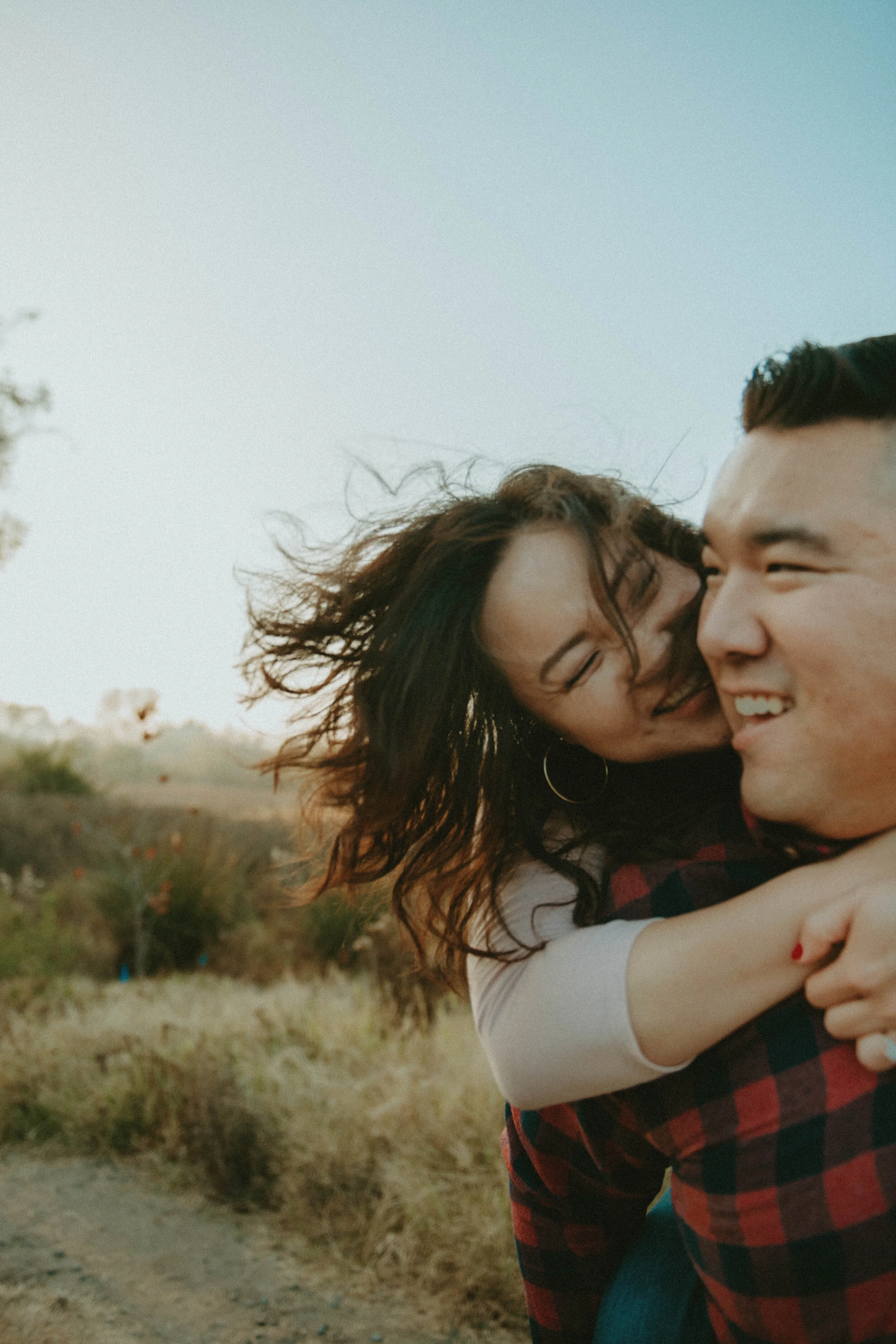 Cute and Silly Encinitas Trails and Beach Engagement