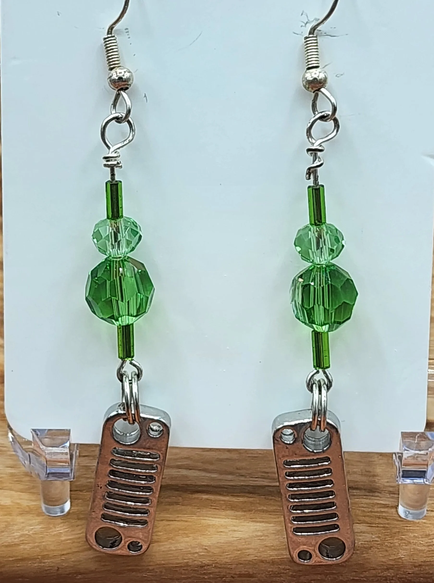 JK Green Beaded Earrings