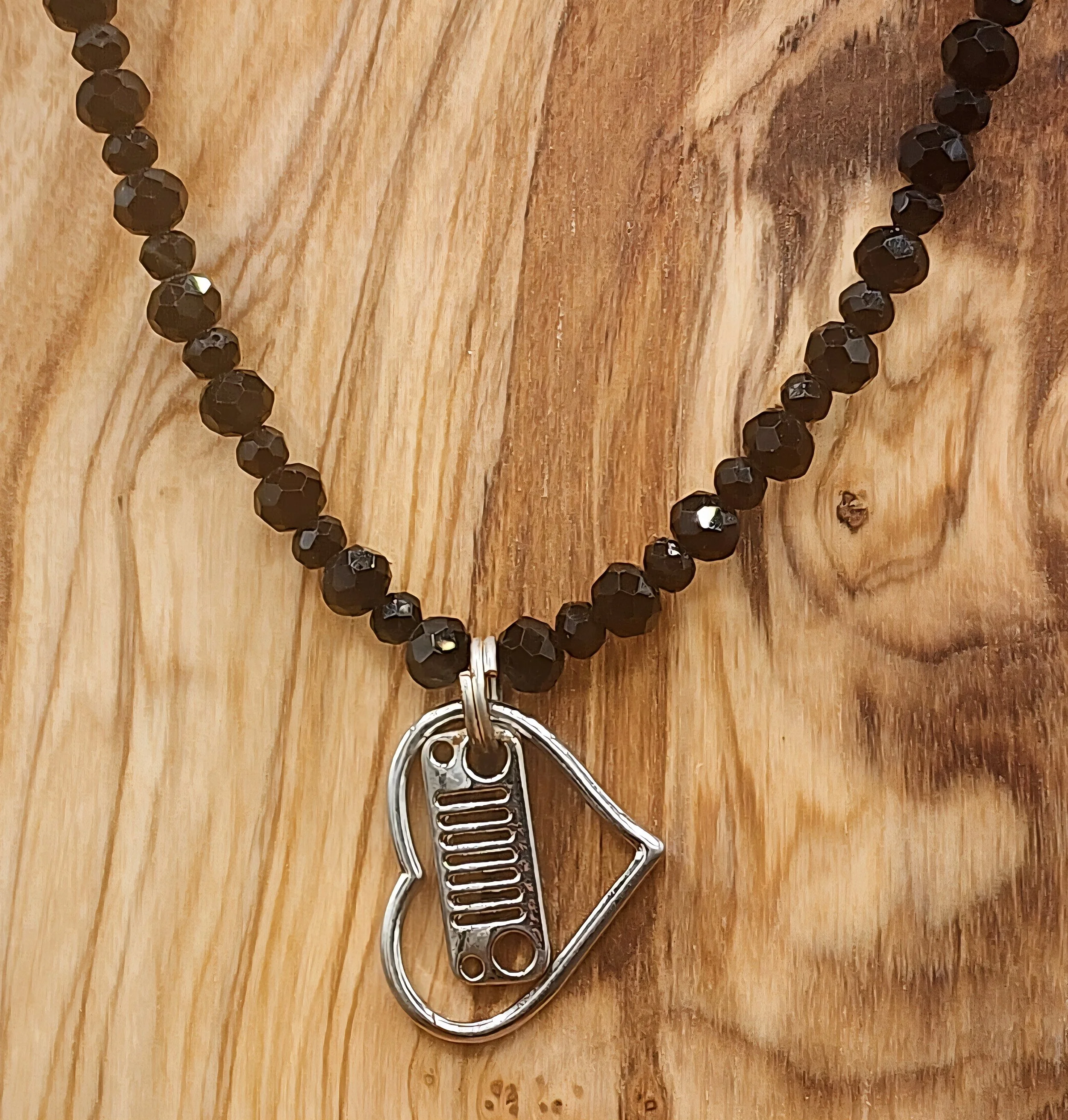 JK Black Bead Necklace